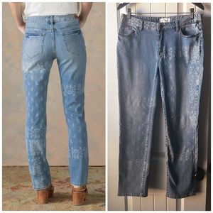 Sundance Bella Etched Blue Jeans 29